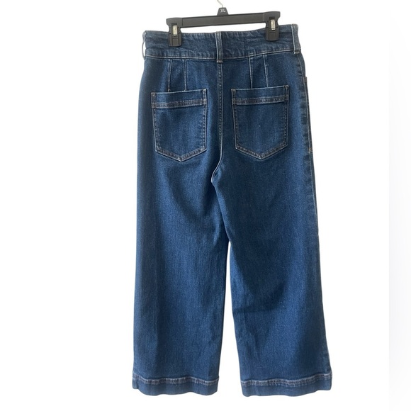 Pilcro The Skipper Jeans 28 High Rise Seamed Cropped Wide Leg Anthropologie - Picture 4 of 8